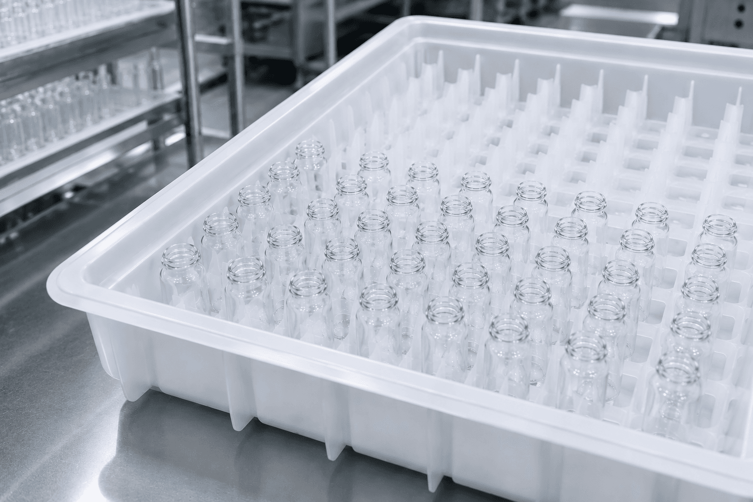 Nested clear vials for 503A and 503B compounding operations